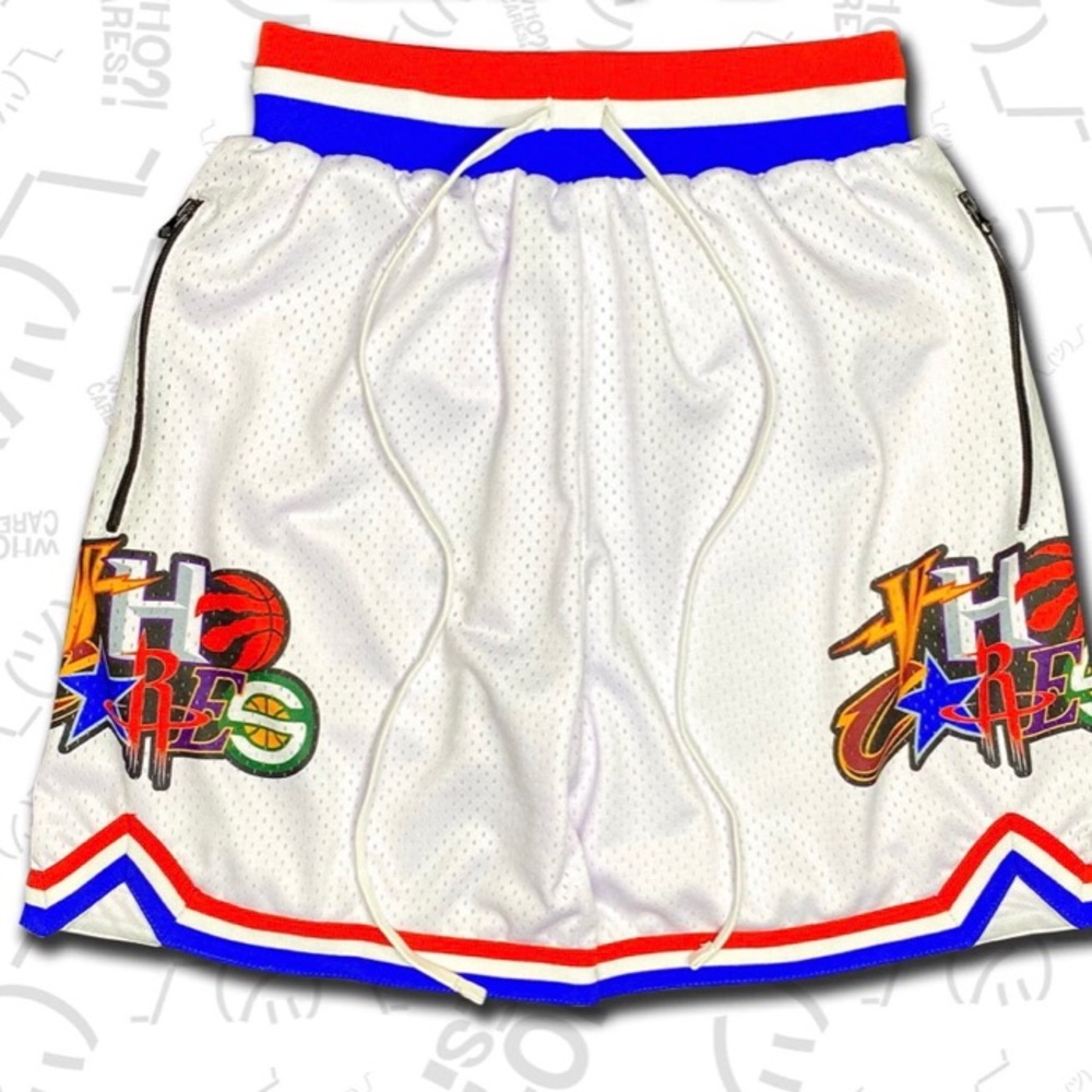 Who Cares NBA REMIX V2 HOOP SHORTS - WHITE XL